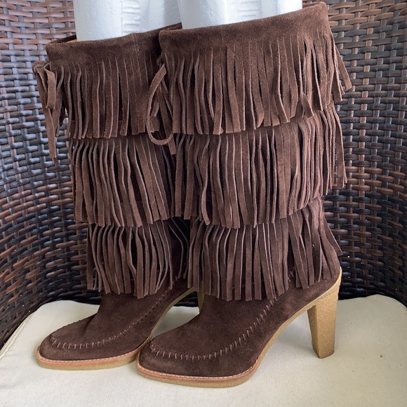 Michael Kors Suede Western Fringe Boots ( Free Shipping, Final Price) - Picture 3 of 15